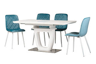 ТМL-860-1 стіл розкладний 110/150 кераміка білий мармур TM Vetro Mebel, фото 3