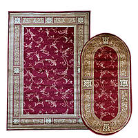 1.50x3.00 ковер Iskender 0664A RED Heat-Set овальный