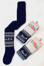 Колготки дитячі махра Санта в санках (92-98)