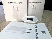 Зарядний пристрій Apple Power Adapter iPhone 5 W Мережевий адаптер, Блочок, Кубик до айфона, фото 3