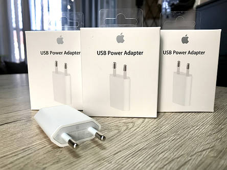 Зарядний пристрій Apple Power Adapter iPhone 5 W Мережевий адаптер, Блочок, Кубик до айфона, фото 2