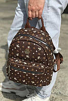 Жіночий брендовий рюкзак David Jones Девід Джонс у кольорах, міський рюкзак, рюкзак із принтом Коричневий 1