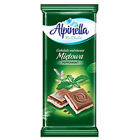 Шоколад "Alpinella Peppermint" ( Альпинелла с мятной начинкой), Польша, 100г