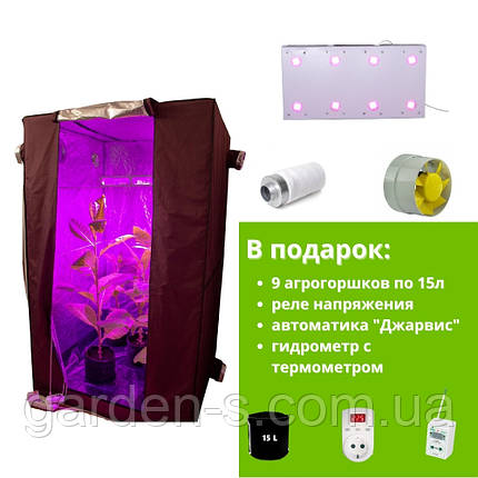 Гроубокс Джин комплект 120*120*200 на 9 рослин, фото 1