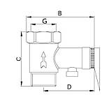 Запобіжний клапан для бойлера Koer KR.1040 - 1/2 "8BAR (з ручкою) (KR2889), фото 2