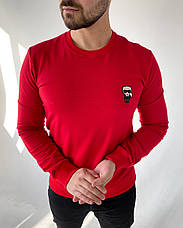 Світшот чоловічий Karl Lagerfeld Червоний з логотипом, фото 3