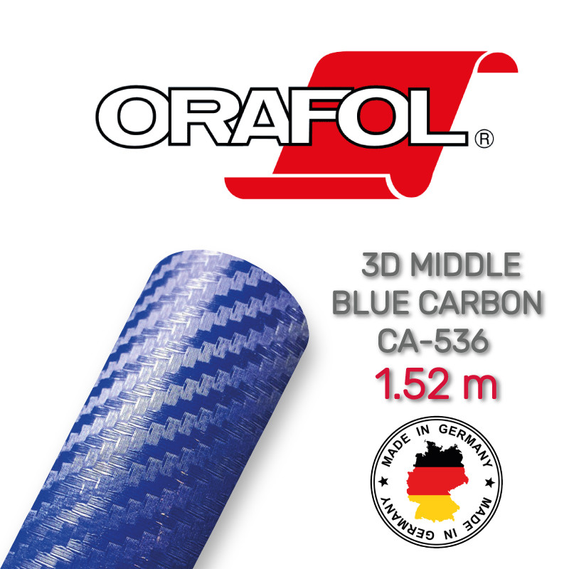 Синя плівка під карбон Oracal 975 3D Carbon, фото 1