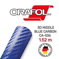Синя плівка під карбон Oracal 975 3D Carbon