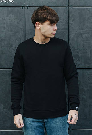 Свитшот мужской осень/зима Staff black basic fleece чёрный APN0006 XS, 44, фото 2