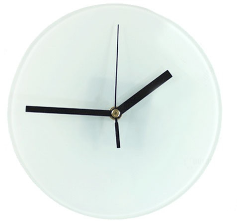 Годинник для сублімації скляні настінні круглі (180 мм).