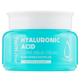 Зволожуючий крем для обличчя з гіалуроновою кислотою FarmStay Hyaluronic Acid Super Aqua Cream 100 мл