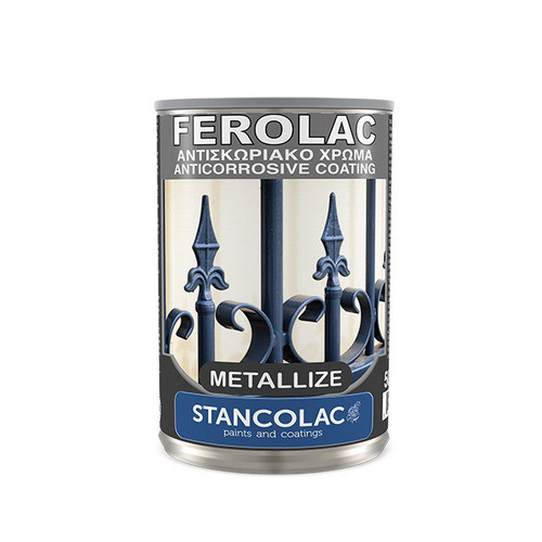 Фарба з металевою крихтою Ferolac Срібляста / 4 кг / Stancolac