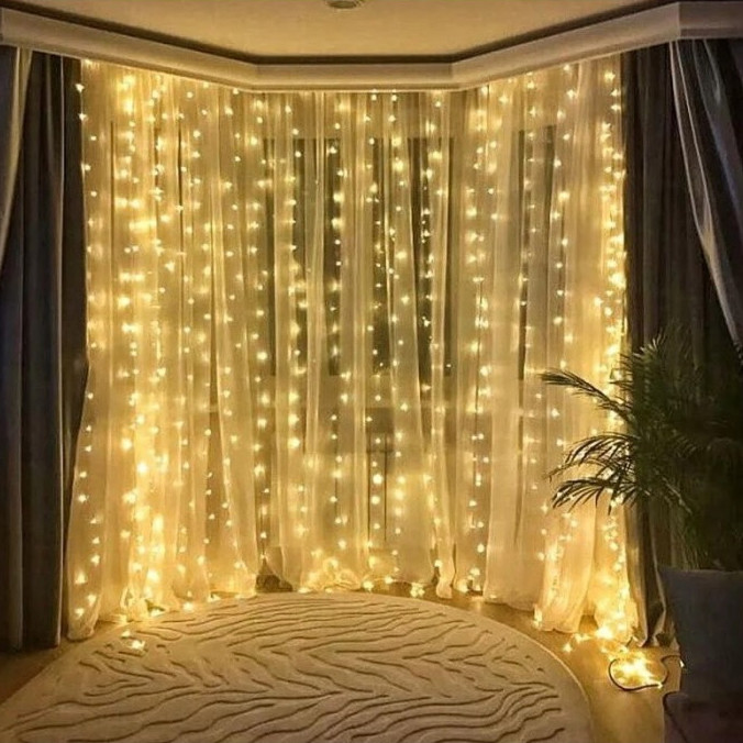 Xmas гирлянда LED (Водопад 2M*2M) 200-WW-2 Теплый белый
