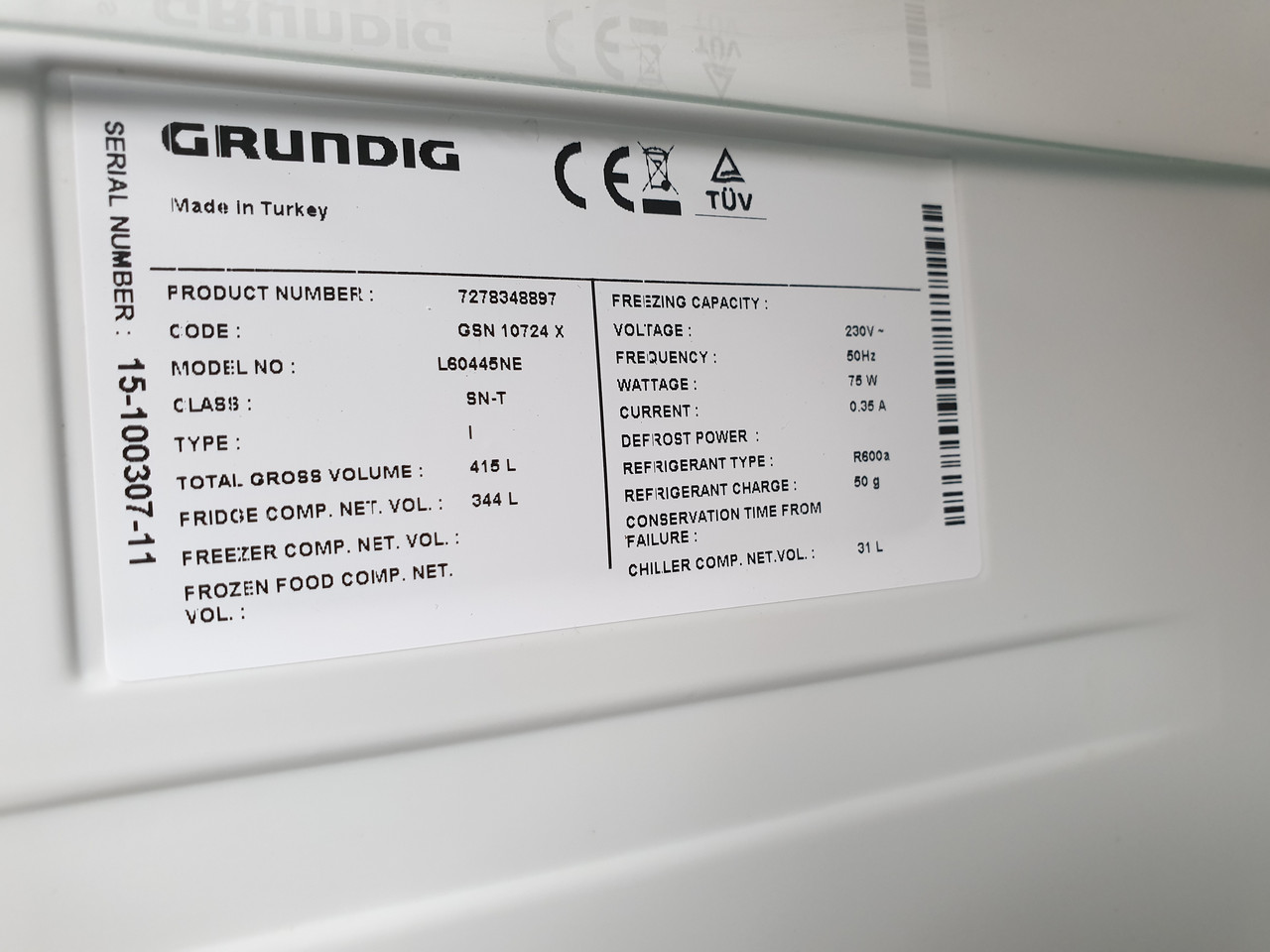 Холодильник GRUNDIG 185 cm Neo Frost / 2018-го года выпуска / GSN 10724 X - фото 8 - id-p1521620073