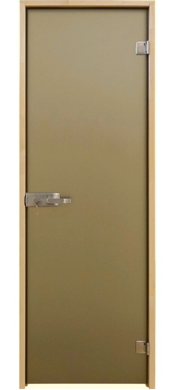 Скляна двері міжкімнатні Tesli Aqua Bronze Sateen 700х2000 мм загартоване скло не прозора