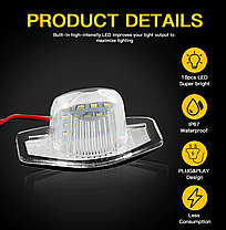 LED підсвічування номеру для ACURA (Акура) MDX, RL, TL, TSX, RDX, ILX, фото 3