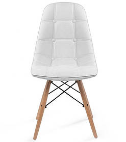 М'який стілець Тауер-Вуд-Софт 82х46х42 см білий на дерев'яних ніжках