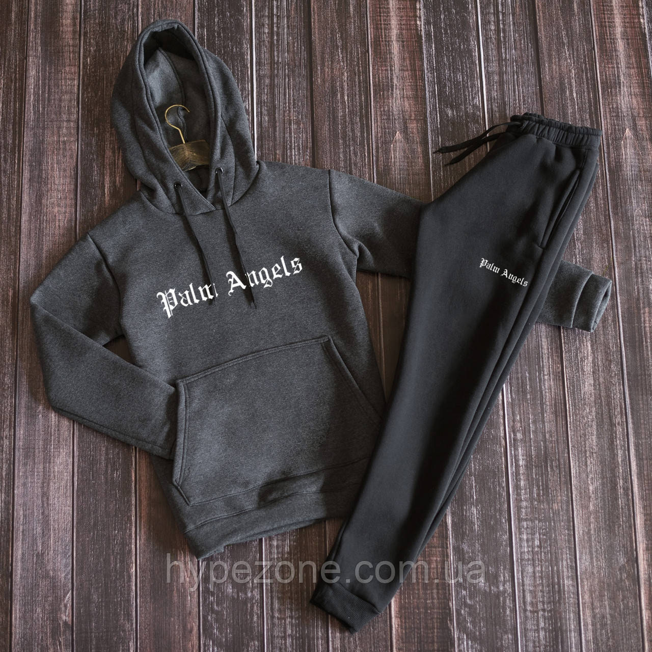Кенгуру Palm Angeles HOODIE з принтом Палм Ангелз Толстовка Світшот з капюшоном і чорні Штани Пальм Енджелз