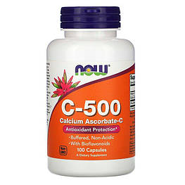 Vitamin C-500 Calcium Ascorbate-C Now Foods 100 капсул