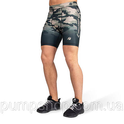 Чоловічі спортивні шорти Gorilla Wear Franklin Shorts — Army Green Camo XXXL / XXL / XL, фото 2