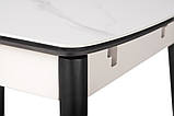 Розсувний стіл TM-87-1 білий мармур 90/120 Vetro Mebel,механізм - автомат, фото 7