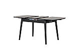 Розсувний стіл TM-87 гриджіо лате+ чорний 110/140 Vetro Mebel, фото 4