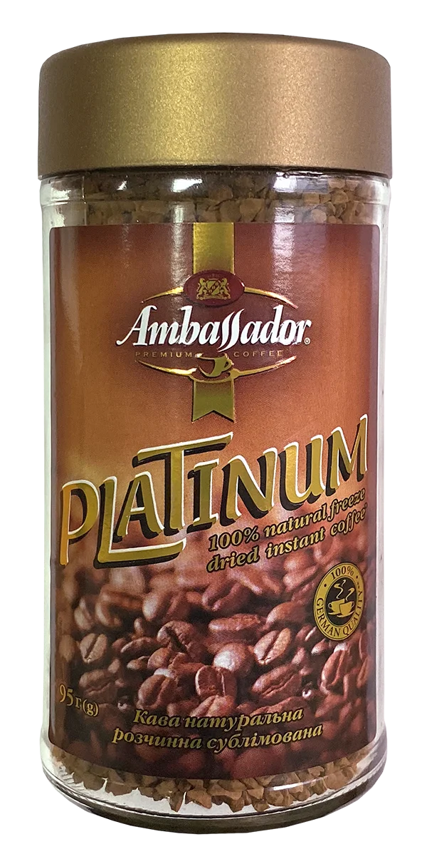 Купить AMBASSADOR PLATINUM КОФЕ РАСТВОРИМЫЙ 190 ГРАММ В СТЕКЛЯННОЙ ...