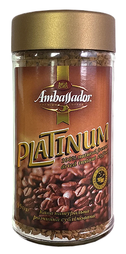Купить AMBASSADOR PLATINUM КОФЕ РАСТВОРИМЫЙ 190 ГРАММ В СТЕКЛЯННОЙ ...