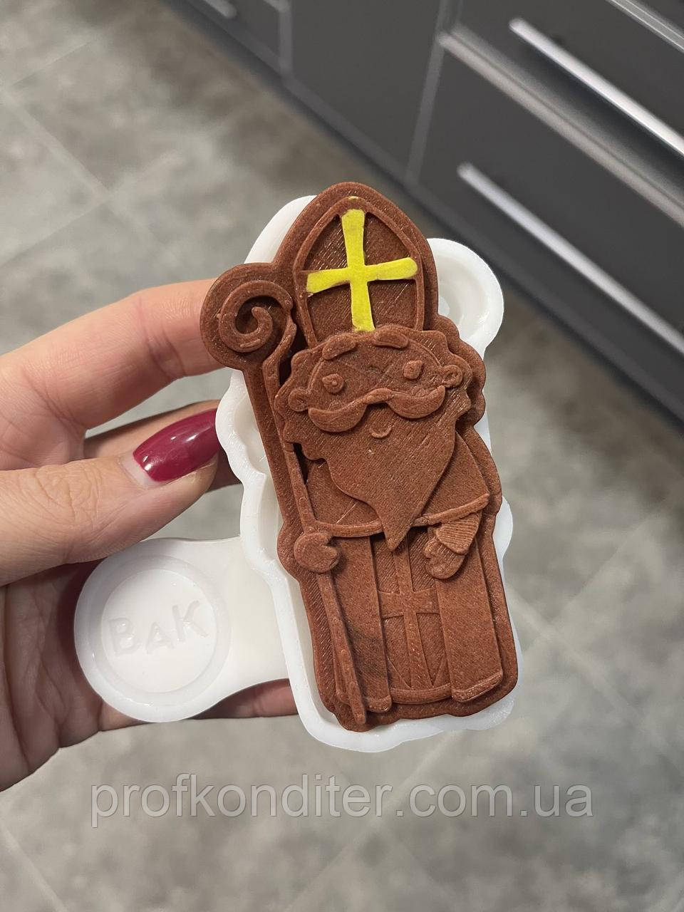 ЕКСКЛЮЗИВ! Силіконовий Молд для шоколаду, мастики, ізомальт "Святий Миколай №2", фото 1