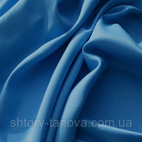 Декор рогожка брук небесно блакитний, фото 1