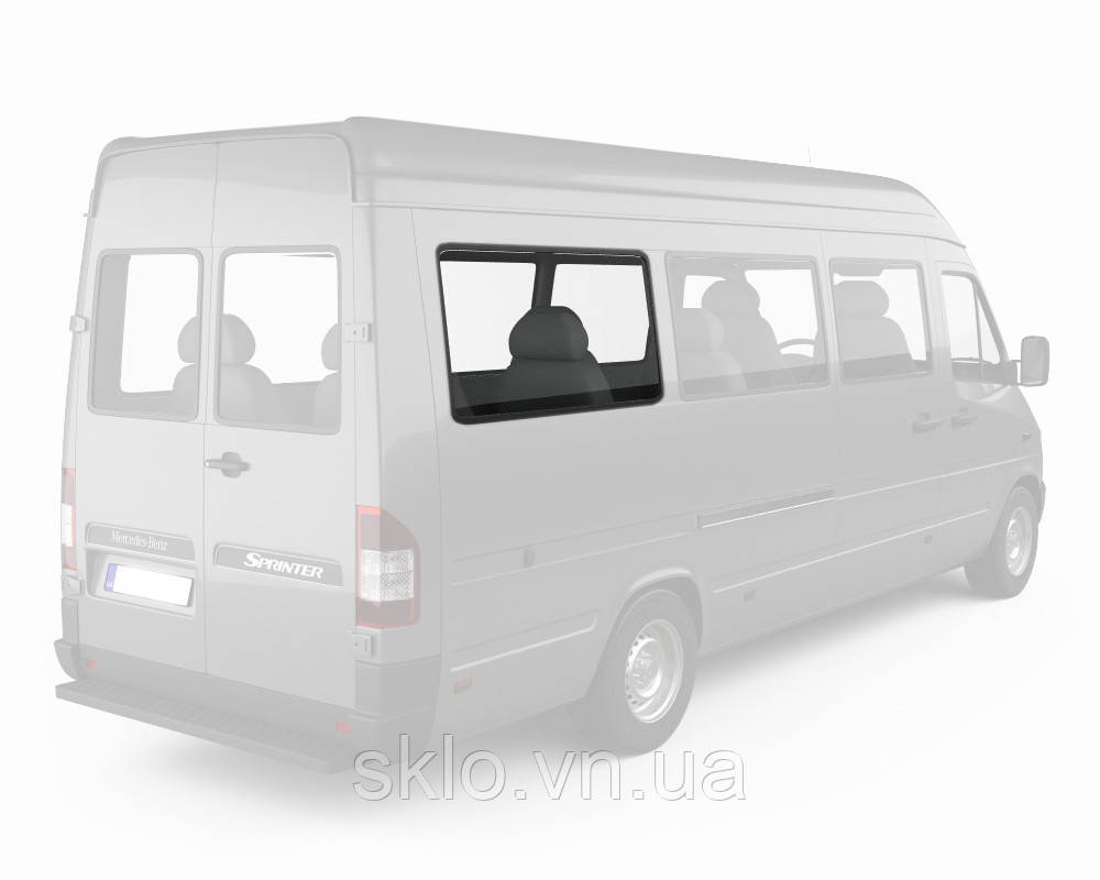 Бокове скло VW LT (95-06) Заднє салонне Ліве Праве на Коротку і Довгу базу