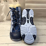 Зимові дитячі чоботи на овчині для хлопчика Demar Snow Mar сині, фото 3