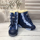Зимові дитячі чоботи на овчині для хлопчика Demar Snow Mar сині, фото 5
