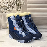 Зимові дитячі чоботи на овчині для хлопчика Demar Snow Mar сині, фото 6