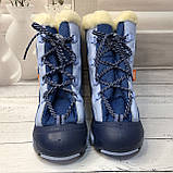 Зимові дитячі чоботи на овчині для хлопчика Demar Snow Mar сині, фото 2