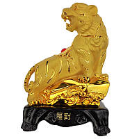 Статуэтка Тигр на подставке 20х14х8 см золотистая (C3555)