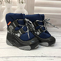 Зимові дитячі чоботи на хлопчика Demar Snow Ride синій розмір 28-29