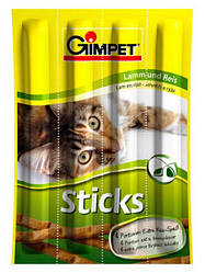 Лакомі палички Sticks з ягням та рисом для котів.4 шт.(20 г.)