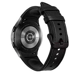 Ремінець Primolux Leather Silicone для годинника Samsung Galaxy Watch 4 Classic 46mm SM-R890 / SM-R895 - Black