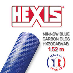 Hexis Skintac HX30CABVAB Minnow Blue Carbon Gloss — синя карбонова плівка 1.524 м
