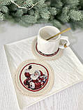 Серветка сервірувальна, гобеленова, Новорічна Ø10 см., фото 2