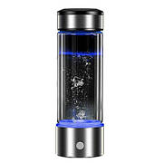 Бюджетний генератор водневої води Torrens-101 на 430 мл. Воденьова пляшка зі скла і сталі + USB зарядка