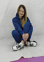 Жіночий теплий спортивний костюм тканина Пеньє колір морська хвиля S,M,L