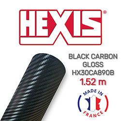 Hexis Skintac HX30CA890B Black Carbon Gloss — чорна карбонова плівка 1.524 м