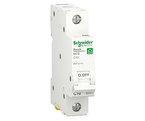 Автоматичний вимикач 1p C 10A, 6kA, Schneider Electric, Resi9, R9F12110
