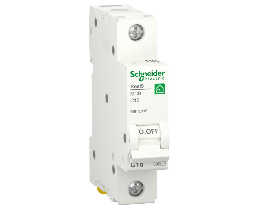 Автоматичний вимикач 1p C 16A, 6kA, Schneider Electric, Resi9, R9F12116
