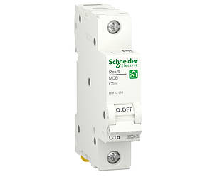 Автоматичний вимикач 1p C 16A, 6kA, Schneider Electric, Resi9, R9F12116