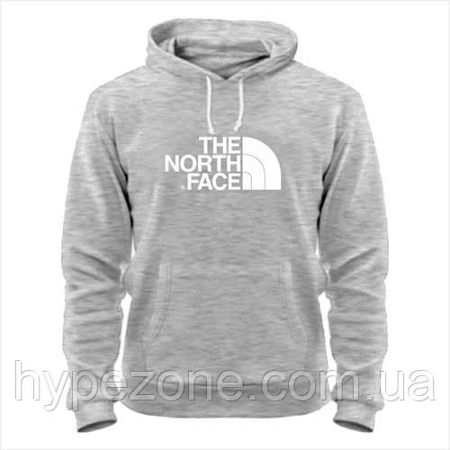 Худі The North Face сіре Пайта чоловіча з капюшоном Худі з принтом Ноз Фейс Кофта спортивна Нос Фейс Х \ Б