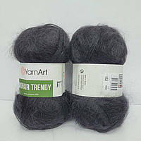 Пряжа YarnArt Mohair Trendy 102 темный серый (Ярнарт Мохер Тренди)