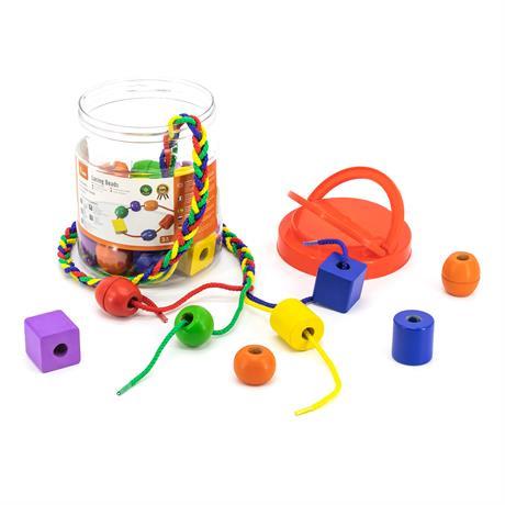 Шнурівка Viga Toys "Бусинки" 30 шт. 58466